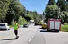 Frå trafikkuhellet i krysset mellom Tittelsnesvegen og Vågedalen i 15-tida onsdag. FOTO: GUNNHILD LØNNING