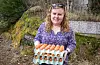 Stine Elisabeth Thorsen hentar inn minst eitt brett med egg kvar dag.