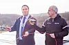 Offisielt opna. Ordførar Anddré Mundal Haukås saman med Arild Frøvik i Frøvik Elektro.