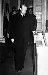 Vidkun Quisling under landssviksaka mot han i Eidsivating lagmannsrett i oktober 1945. Arkivfoto NTB
