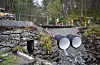 Nye røyr er dimensjonerte for å svelgja unna alt vatnet i Åno, sjølv på dagar med flaum.
