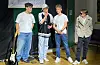 Gutegjengenen håper på å møta «babes» på diskoteket. F.v. Liam Stokkenes, Aleksander Opedal, Leonard Enoksen og Noah Gismarvik. Foto: Anne Synnøve Breistig