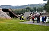 Tretten bru i Gudbrandsdalen har kollapsa. Brua går over Gudbrandsdalslågen. Foto: Geir Olsen / NTB / NPK