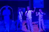 «Backtrack boys» opptrer med full innleving og sjarmerte publikum. F.v. Ludvig skeie, Liam Nesse, Liam Stokkenes og Noah Gismarvik. Foto: Anne Synnøve Breistig