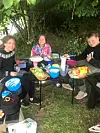Koronapatrulje Førde 1 under matoppgåva.