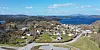 Dronefoto over Førde sentrum, 21. april 2021.