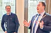 To av jurymeldemmmene, John Arild Arnø frå Haugaland Kraft og sveioordførar André Mundal Haukås.