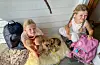 Skulejenter og hundepassarar for Santos, Ida (9) og Mari (6) Lien Jensen.