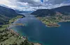 Sogndalsfjorden, med Fimreite til venstre i bildet. Foto: Arne Glenn Flåten