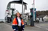 Maria Helene Hovda Bjerche har tidvis også vore med på dekk og dirigert bilar om bord og i land.