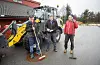 Olav Rossehaug, Einar Vierdal og Kjell Gunnar Nymark var ute og kosta.FOTO: THOMAS VALLESTAD DRAGESET