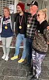 Vinnarlaget etter sigeren er i boks. Frå venstre: Anette Vikse, Pablo Trescastro, Jarle Erdalsdal og Kristin Larsen. FOTO: PRIVAT