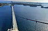 Stordabrua er 1078,5 meter lang, og Bømlabrua 999 meter. FOTO: STATENS VEGVESEN