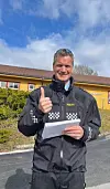 Politikontakt Jostein Salemonsen var nøgd med hjelpa han fekk. FOTO: PRIVAT