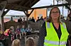 Rektor Kristine Rossehaug ønska førsteklassingane velkommen både på norsk og engelsk.