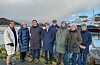 Onsdag fikk representanter fra Sveio kommune besøk av representanter fra Stasforvalteren i Vestland. Temaet som var oppe til diskusjon var kommuneplanen i Sveio. Fra venstre: Ruth G. Eriksen, varaordfører i Sveio, Liv Signe Navarsete, statsforvalter i Vestland, André Mundal Haukås, ordfører i Sveio, Synnøve Stalheim, kommunaldirektør hos Statsforvalteren i Vestland, Eirik Brynjelsen, seniorrådgiver hos Statsforvalteren i Vestland, Bente Marie Johansen, enhetsleder for samfunnsutvikling i Sveio kommune, Solveig Kalvø Roald, seniorrådgiver hos Statsforvalteren i Vestland, og Jostein Førre, rådmann i Sveio kommune. Foto: Morten Vågset Møller