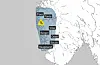 Det er gult farevarsel for is på vegane i store delar av Vestland og Rogaland. Kart: Meteorologisk institutt