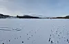 Nesevatnet var dekka av minst 15 cm tjukk is laurdag 10. januar. Foto: Kjartan Moe Hustvedt