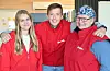 Susanne Lie Vallestad, Morten Vågset Møller og Ellen Marie Hagevik er i dag dei faste tilsette i Vestavind. Dei gler seg over 40-årsjubileet og håpar sveibuen vil vere med på feiringa. Foto: Vestavind