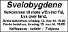 Kvit møteplakat med informasjon om Eivind Flå, «Lys over land» og arrangement i Sveio.